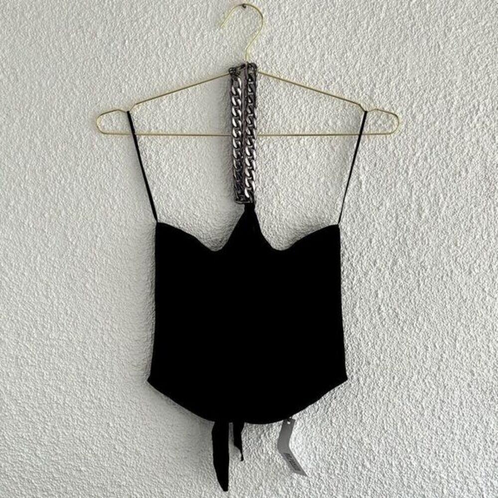 BB Dakota Steve Madden Black Halter with Chain Choker